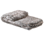 Large Silver Grey Faux Fur Throw