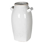 Large White Glazed Terracotta Vase