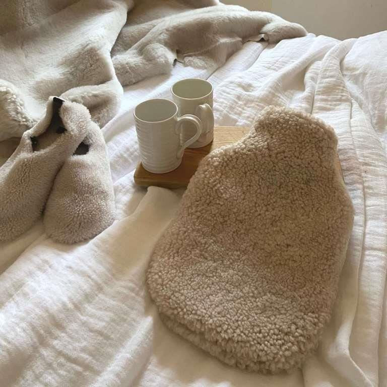 Swedish Sheepskin Hot Water Bottle Cover in 4 Colours