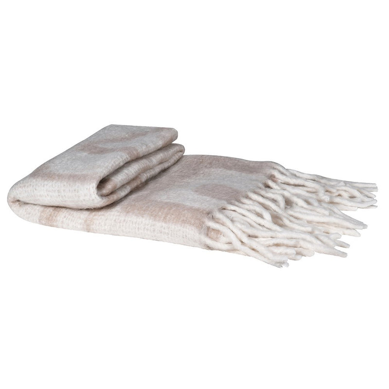 Natural Tassel Abstract Throw