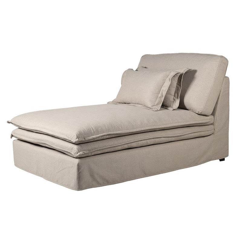 Natural Double Cushion Chaise