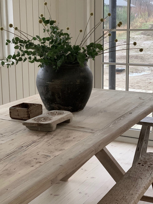 Natural Old Door Cross Dining Table