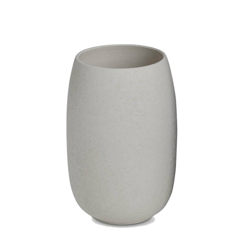 Off White Ceramic Textured Open Vase