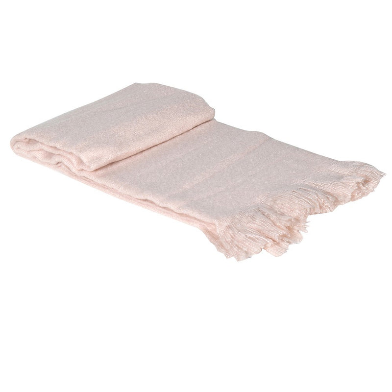 Pale Pink Fluffy Throw