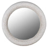 Round White Shell Mirror