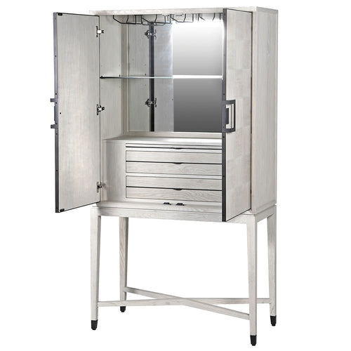 Light Grey Square Bar Cabinet