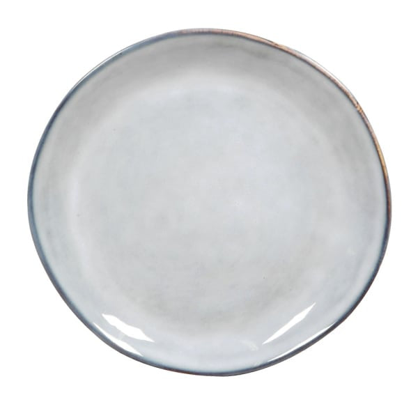 Set Of 4 Rustic Grey And Blue Side Plates