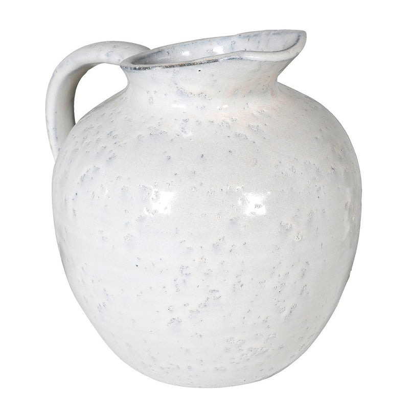 Small Rustic White Ceramic Jug