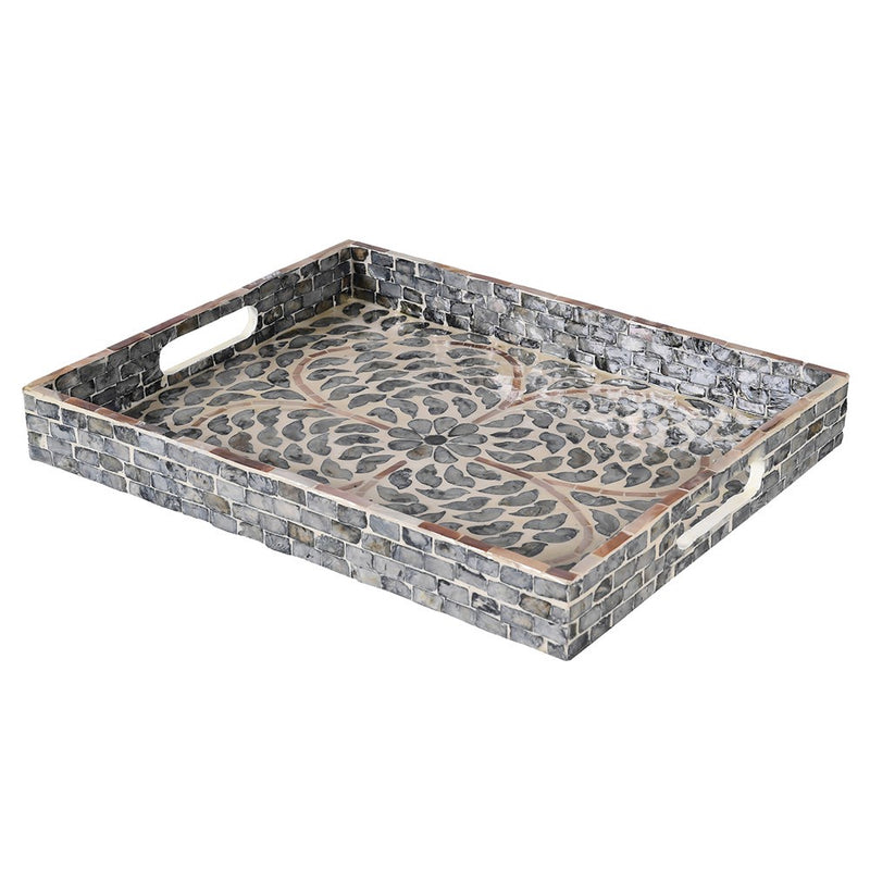 Smokey Decorative Capiz Tray