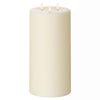 Tall Triple Flame LED Ivory Candle