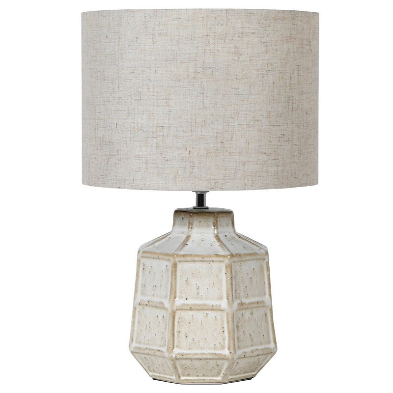 Textured Off White Lamp