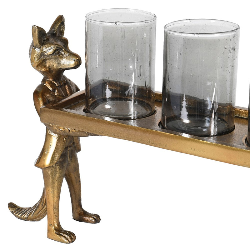 Standing Fox Candle Holder