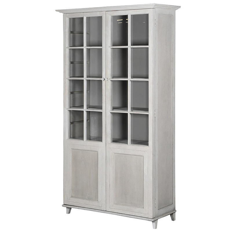 Washed 2 door glass cabinet