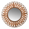 Weaved Bamboo Round Mirror