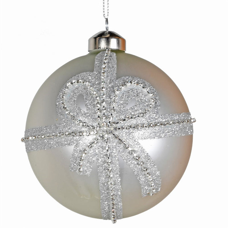 White Bow Bauble