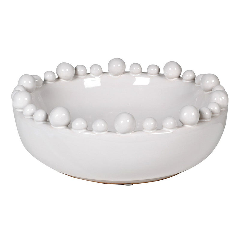 White Bowl With Ball Edge