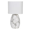 White Ceramic Detailed Table Lamp