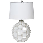 White Glazed Ceramic Table Lamp