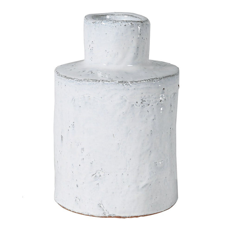 White Rustic Glazed Vase
