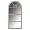 White Washed Arched Window Mirror