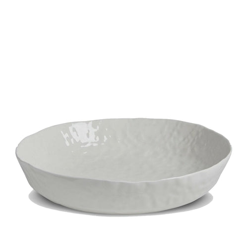 White Ceramic Artisan Serving Bowl
