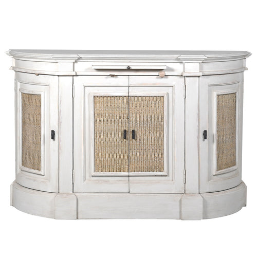 White Washed Rounded Sideboard