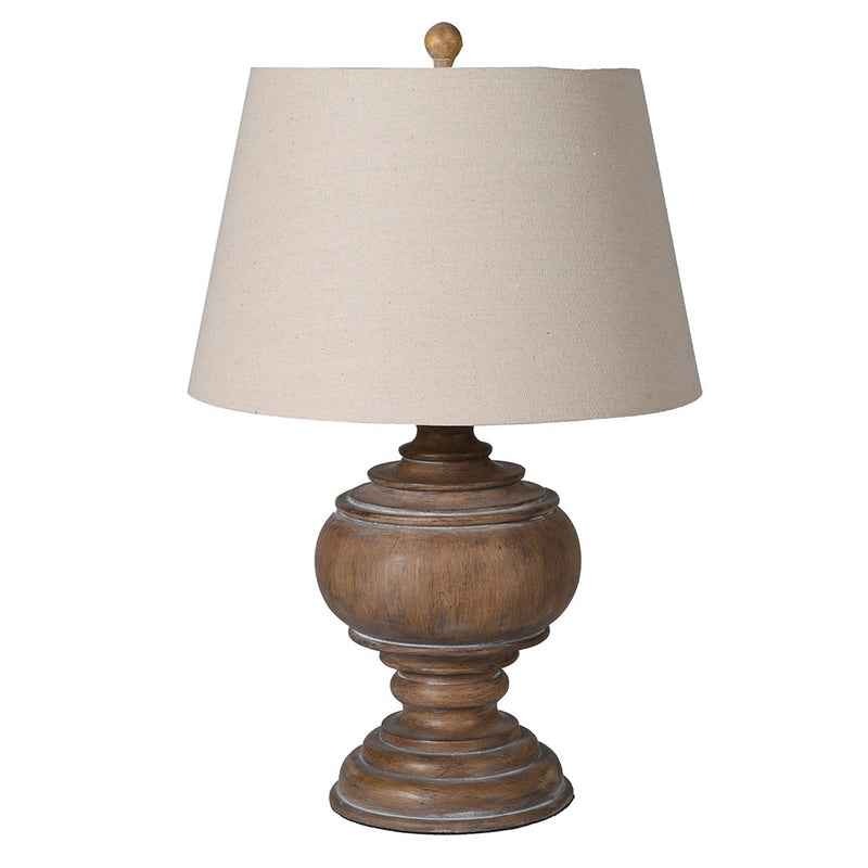 Wooden Turned Table Lamp