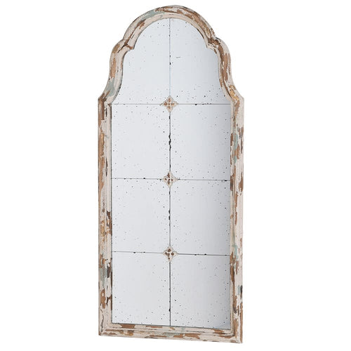 Cream Distressed Aged Mirror