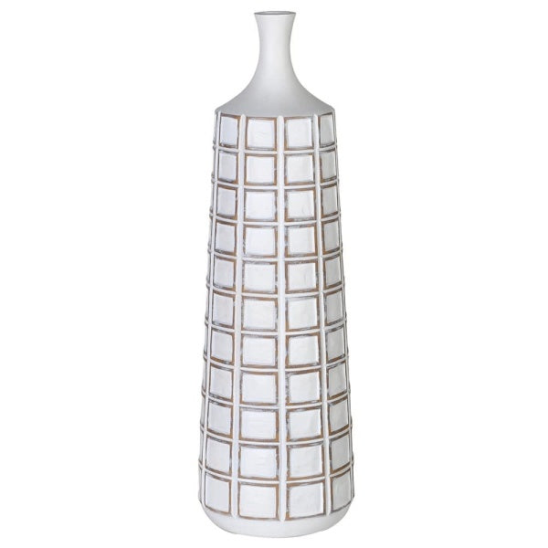 White squares vase