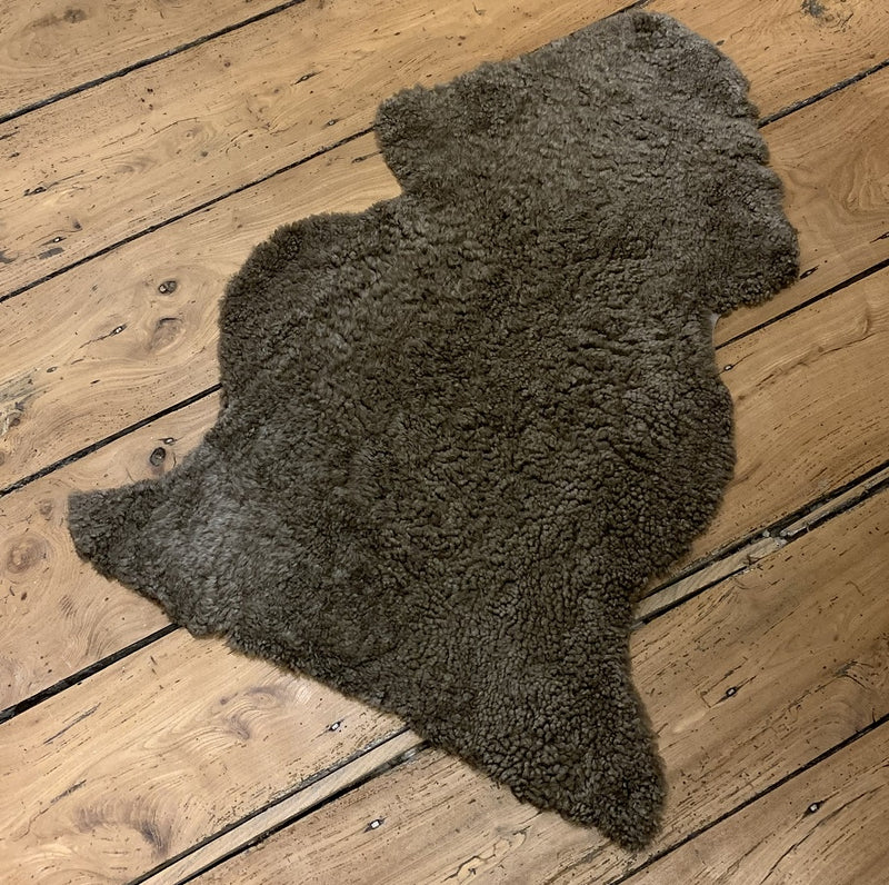 Swedish taupe sheepskin rug