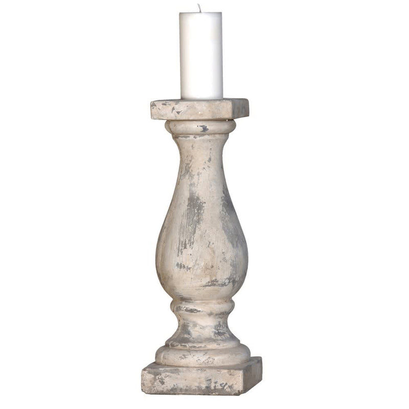 Distressed stone effect candleholder