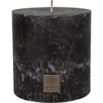 Rustic charcoal black block candle