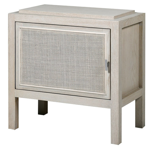 Hidcote Whitewashed Rattan Bedside Table