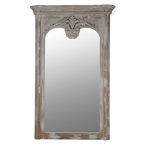 Distressed wooden ornate Mirror