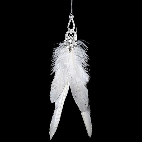 Silver Jewel Feather Hanging Decoration