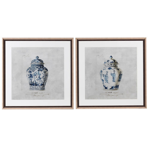 Set Of 2 Oriental Urn Pictures