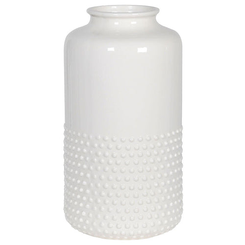 White bobble ceramic vase