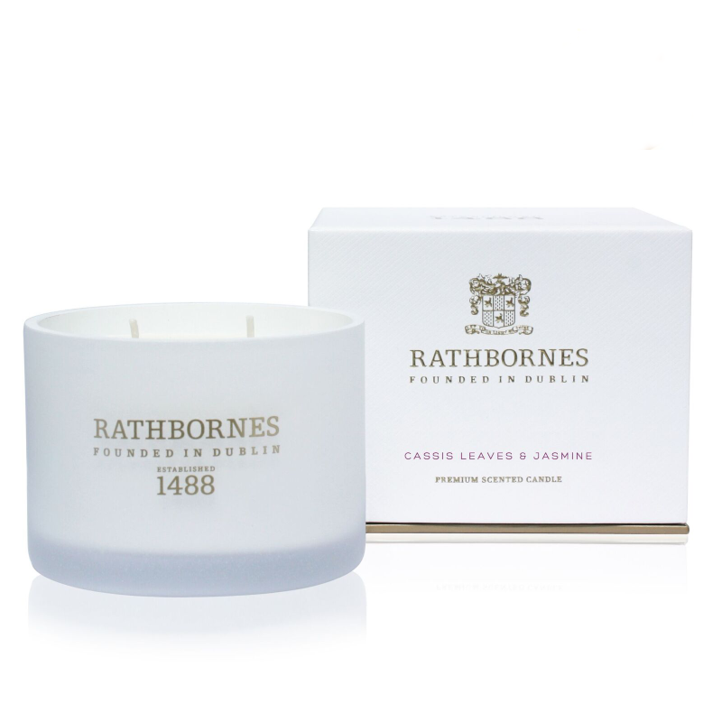 Rathbornes Classic candle Cassis leaves and Jasmine