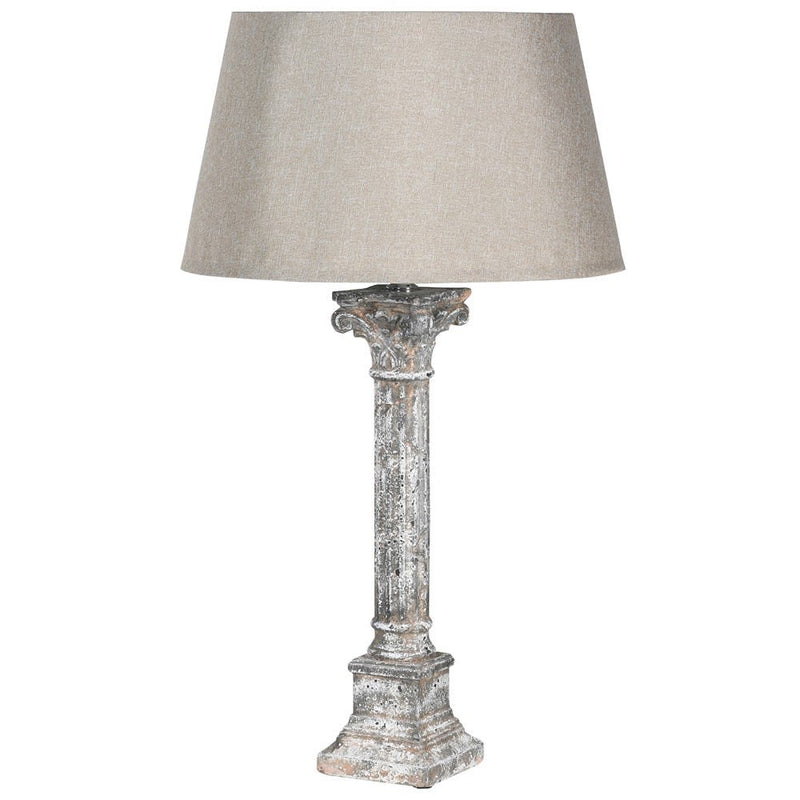 Distressed stone effect lamp