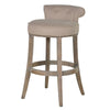 Natural Linen Roll Top Bar Stool