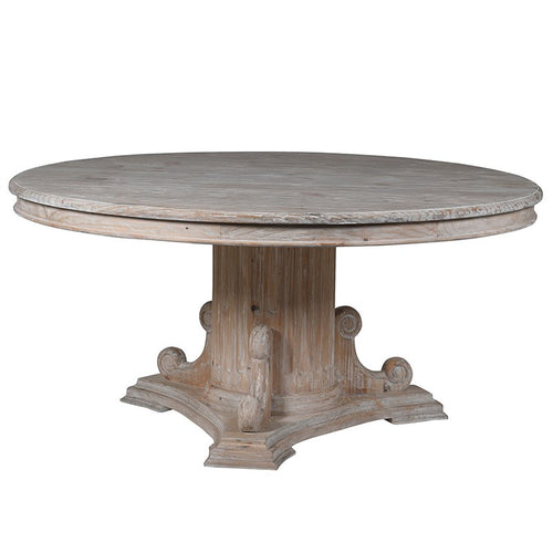 Whitewash round Dining Table