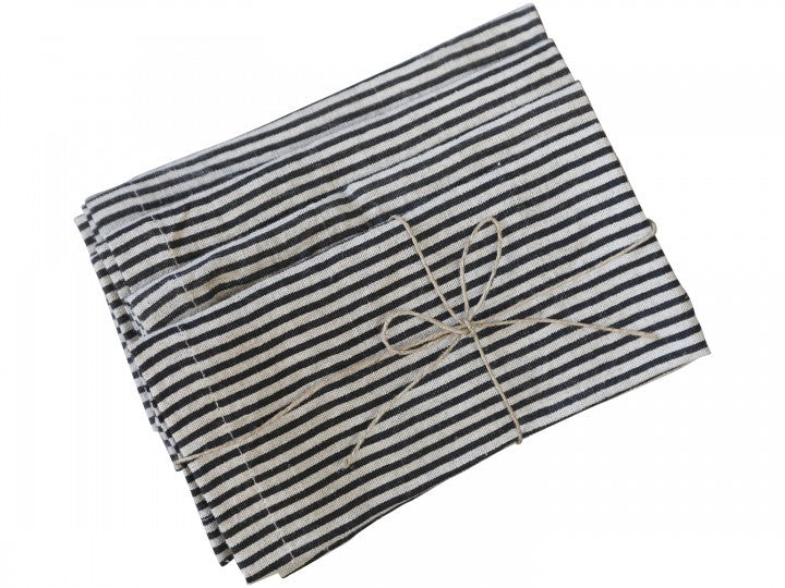 Linen stripe napkins set of 4