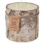 Large Birch Bark Covered Candle