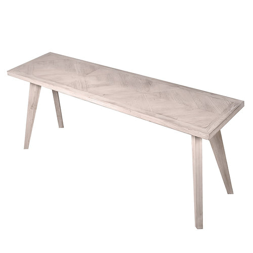 Pale Washed Parquet Console Table