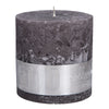 Rustic swish grey block candle