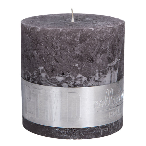 Rustic swish grey block candle